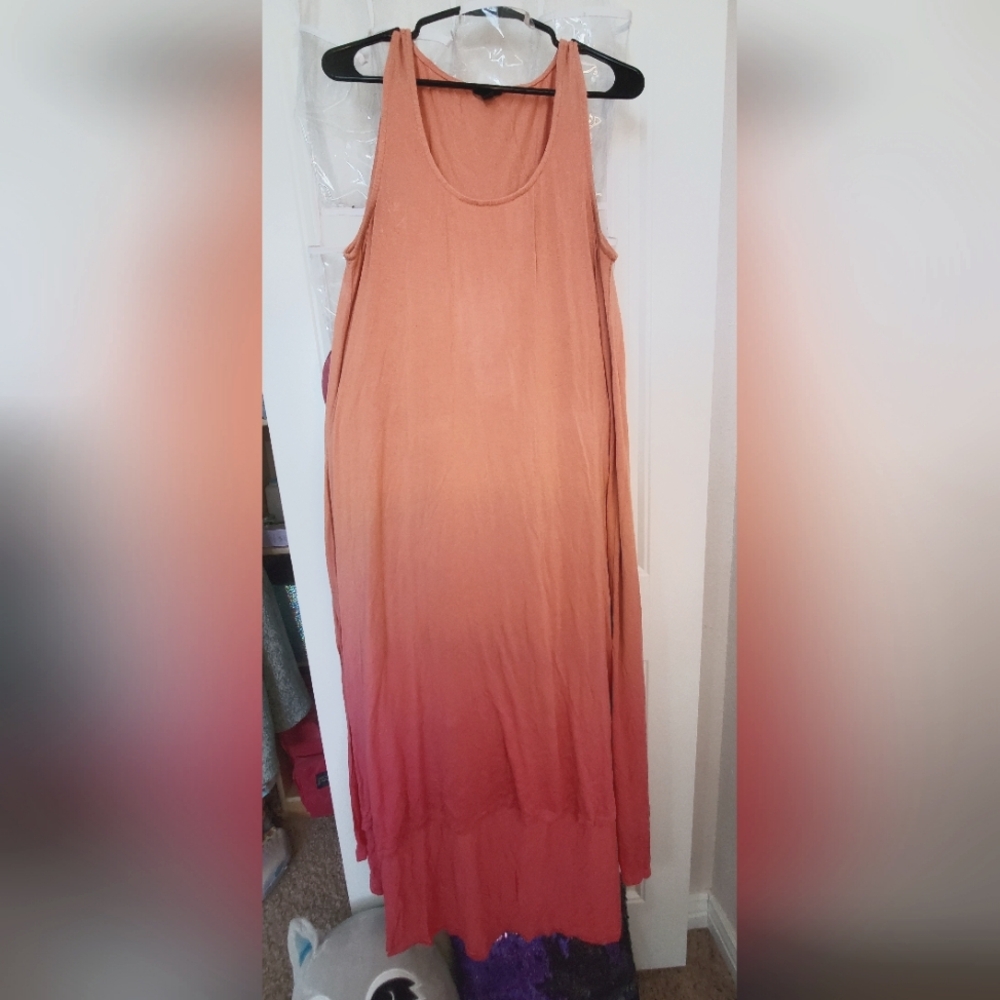 Torrid Sleeveless Ombre Maxi Dress High Low
